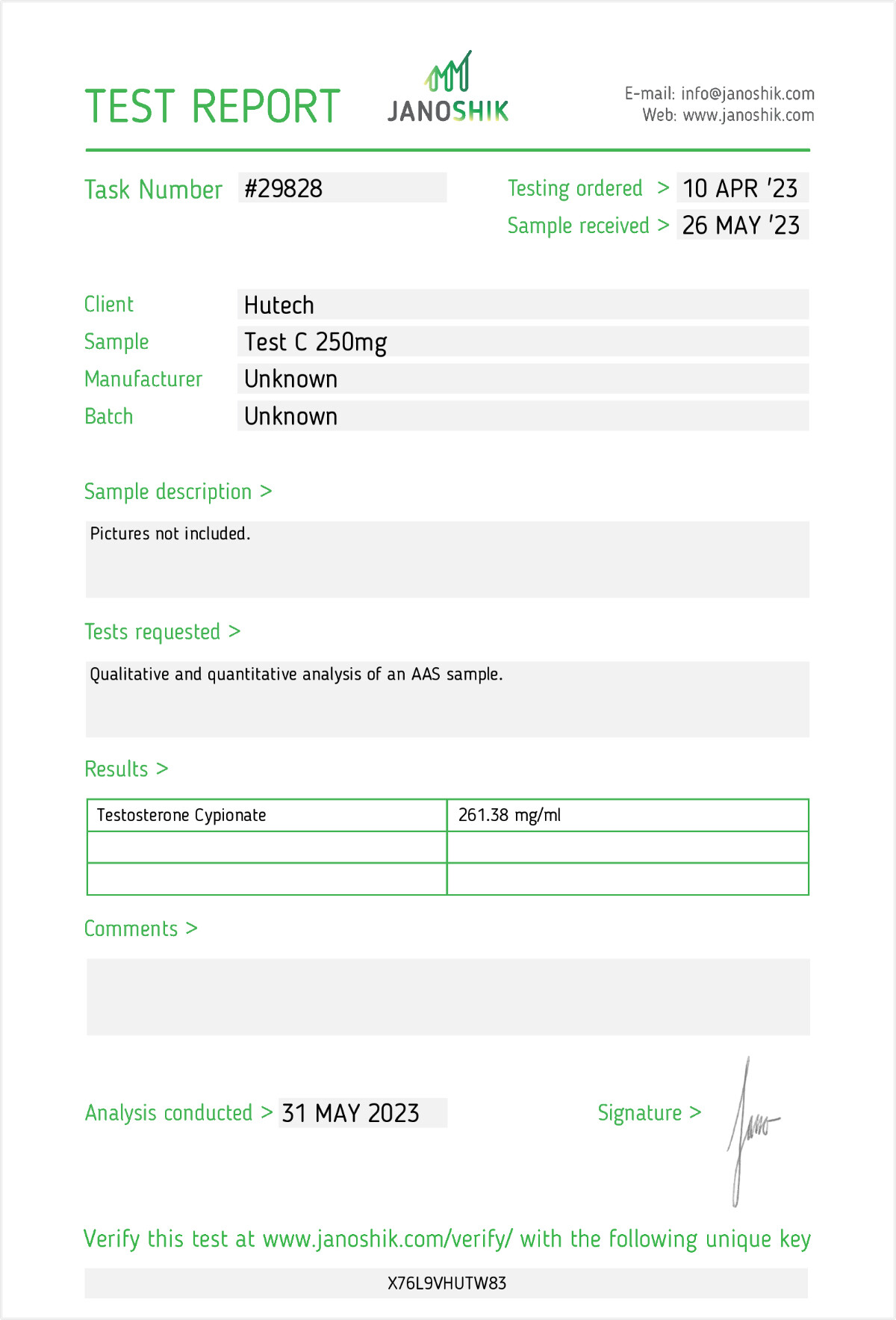 Test C 250mg